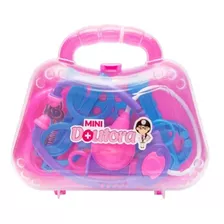 Maleta Mini Doutor Médico(a) Brinquedo Brincar Diver. Cores 