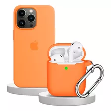 Case De Silicona Para iPhone + Case Para AirPods