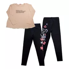 Conjunto Remera Y Calza Para Nena - Amore