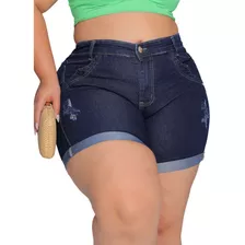 Short Jeans Feminino Plus Size 44/58 Gordinha