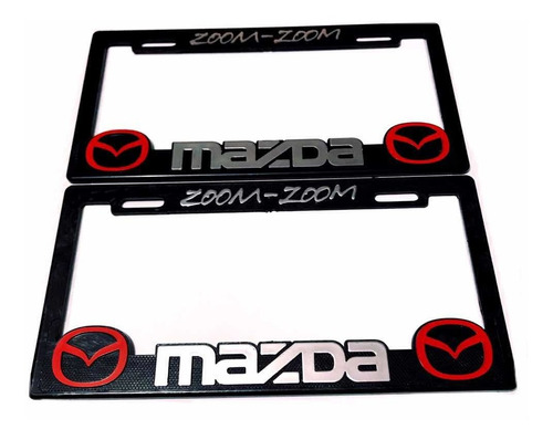 Par (2) Portaplacas Mazda 2 3 5 6 Cx Mx Foto 2