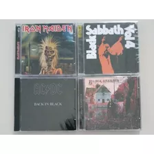 4 Cds Iron Maiden, Black Sabbath 1 E 4, Ac/dc Back In Black