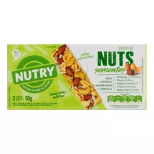 Pack Barra De Nuts Sementes Nutry Caixa 60g 2 Unidades