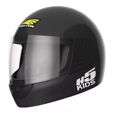 Casco Para Moto Integral Halcon H5 Kids Negro Talle Xxs 