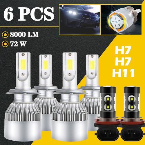 Kit De Focos Led 12000lm 80w H7 9005 H4 Para Suzuki Suzuki Vitara