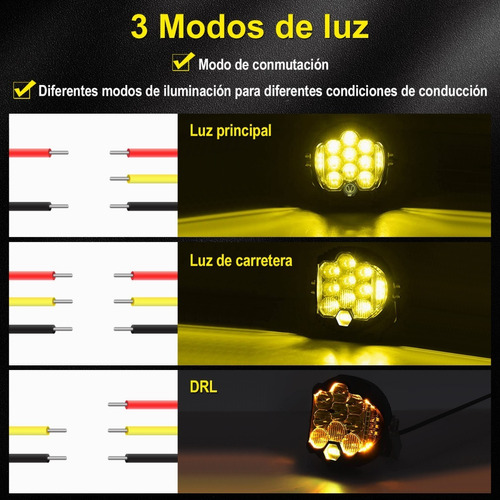 Par Faros Redondos Led Superpotente 50w Tipo Baja 5 Pulgadas Foto 2