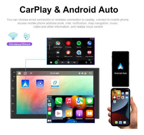 Radio 10 PuLG Android Auto Carplay Great Wall M4 2012-2013 Foto 3