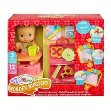 Muñeca Little Mommy -wonder Nursery Bebé Comiditas Gfk75