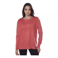 Blusa De Tricot Feminina Gola Canoa Sob Laranja