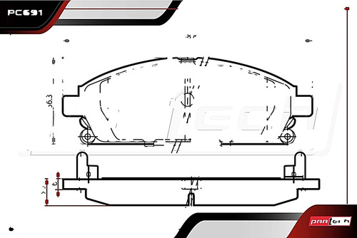 1 Kit Balatas Del Pathfinder V6 3.3l 96/00 Partech Foto 3