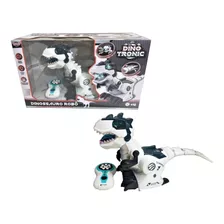 Brinquedo Infantil Dinossauro T-rex Controle Remoto Som Luz Cor Cinza-escuro Personagem T-rex Robô