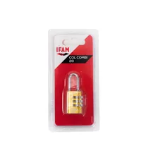 Candado Maleta Ifam Con Clave Aluminio Amarillo Col Combi20