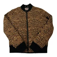 Chamarra Bomber Chaqueta Leopardo Schott S Ch Microfibra