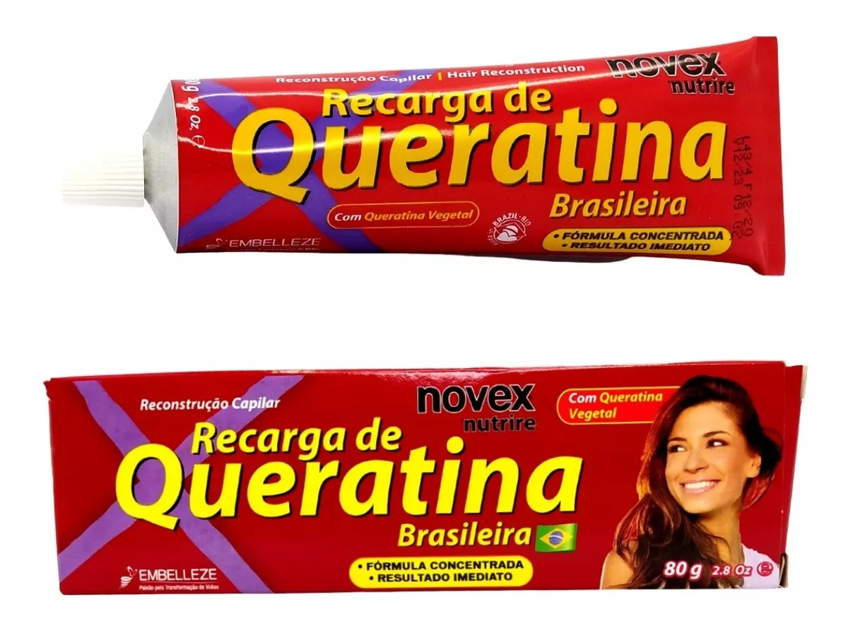 Novex Recarga De Queratina Brasileira Reconstrutor 80g