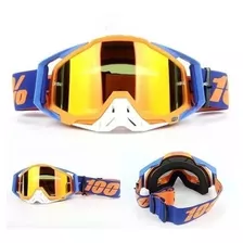 Oculos Motocross Downhill Ski Similar 100% Racecrafte Cor Da Armação Laranja Cor Da Lente Dourado