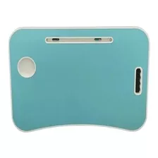 Mesa Notebook Dobravel Bandeja Suporte Porta Copo Azul