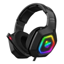 Audífono Gamer Onikuma K10 Negro Con Luz Rgb Led