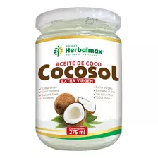 Aceite De Coco Cocosol Extra Virgen 100% Puro 275 Ml 