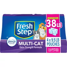 Fresh Step Multi-cat Arena Gatos Aroma Febreze, 38 Lbs X 17.2kg De Peso Neto Y 17.2kg De Peso Por Unidad