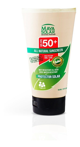 Bloqueador Solar Biodegradable Crema Hidratante 50+ 150ml