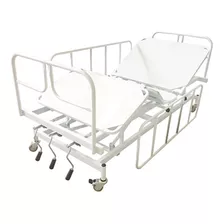 Cama Hospitalar Manual Com Elevação Do Leito + Colchão D28