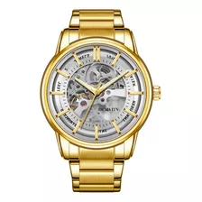 Relojes Mecánicos Ochstin Man Business Skeleton Color Del Fondo Gold/white