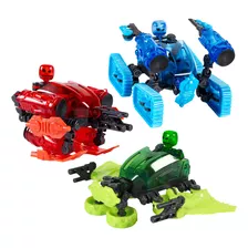 Zing Klikbot Megabots Paquete De Tres Verde, Azul Y Rojo