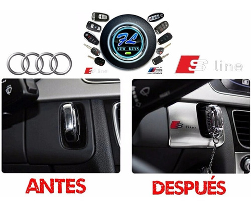 Embellecedor Switch De Encendido Audi Logo Sline A4 S4 A5 S5 Foto 4