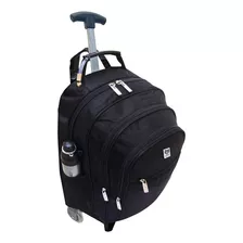 Mochila Escolar Marca Bezzter Com Rodinhas Cor Preto