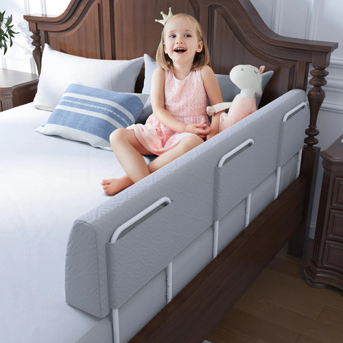 Amortecedor De Cama Figtime Para Crianças Pequenas, Trilho D Cinza
