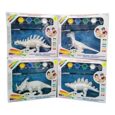 Juguete Didáctico Para Pintar Dinosaurios 6 Colores Set 