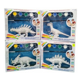 Juguete DidÃ¡ctico Para Pintar Dinosaurios 6 Colores Set