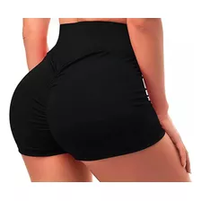 Short Biker Push Up Con Frunce Cola Deportivo Spandex Corto