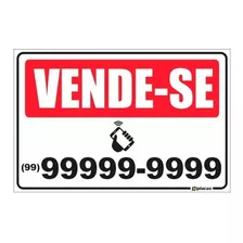 20 Placas Vende-se Aluga-se Personalizada 50x33 Imobiliária 