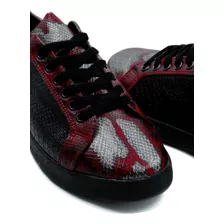 Tenis Hombre Sneakers Snake Negros, Rojos, Gris Moon & Rain