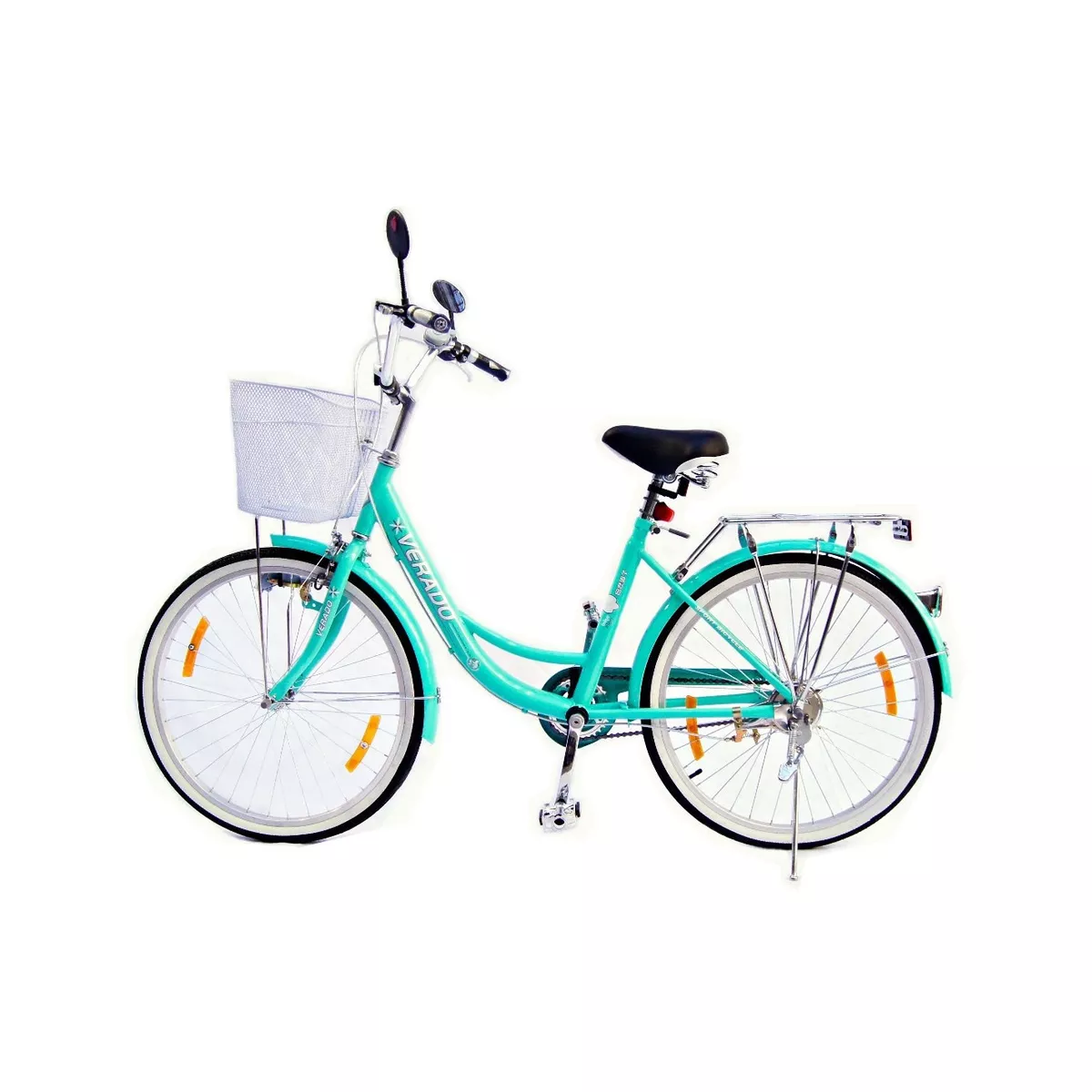 Bicicleta Femenina Verado Lady R26 Color Verde Con Pie De Apoyo