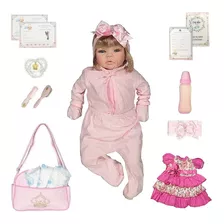 Boneca Bebê Reborn Barata Siliconada Linda Baby Dolls Loira