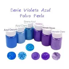 250ml Pigmentos Polvo Perla Resina Serie Violeta Azul