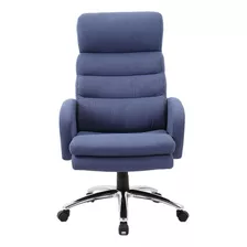Cadeira De Escritório Newmo Helena Ergonômica Azul Com Estofado De Tecido