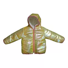 Campera Puffer Nena Metalizada Piel 