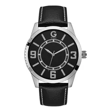 Reloj Guess Hombre Plateado G By Guess G59035g1 Color De La Correa Negro Color Del Bisel Blanco Color Del Fondo Negro