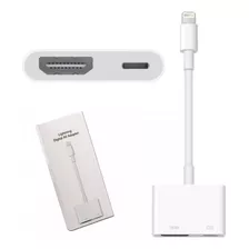 Adaptador Av Digital / Hdmi Para Entrada Lightning Cor Branco