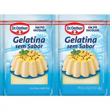 Gelatina Em Pó Sem Sabor Incolor Dr. Oetker 24g Com 2 Und