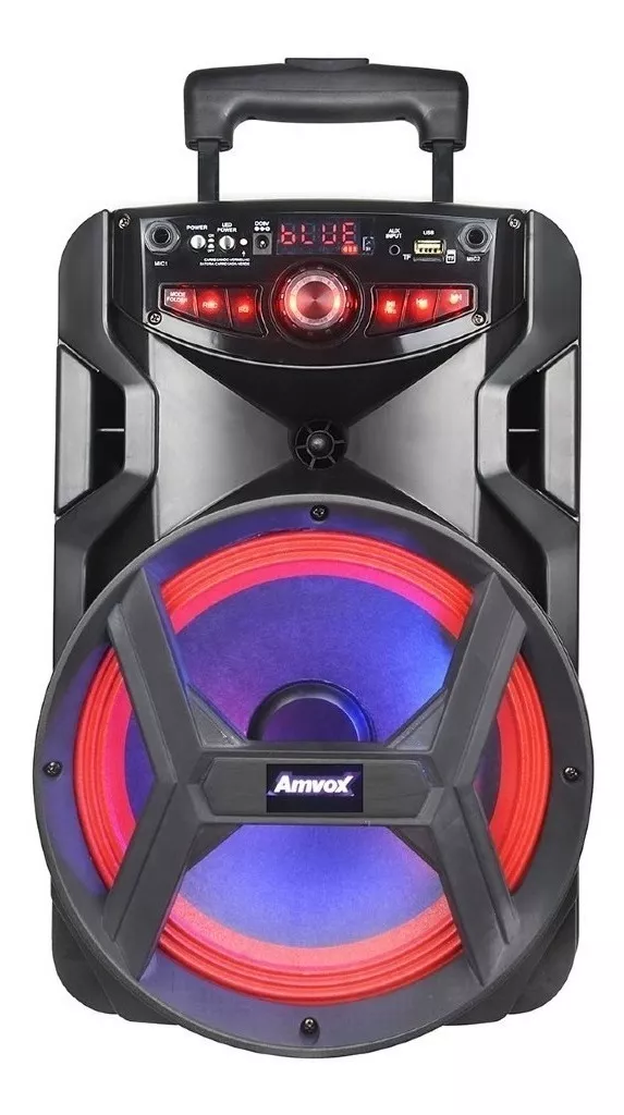 Alto-falante Amvox Aca 250 Groove Portátil Com Bluetooth Preto 110v/220v 