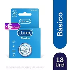 6 Pack Condones Durex Clásico- 3 Un.