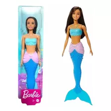 Boneca Barbie Sereia Dreamtopia Morena Cauda Azul Mattel