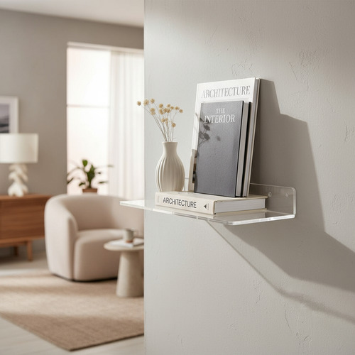 Prateleira Parede Acrílico Organizador Quarto Cozinha