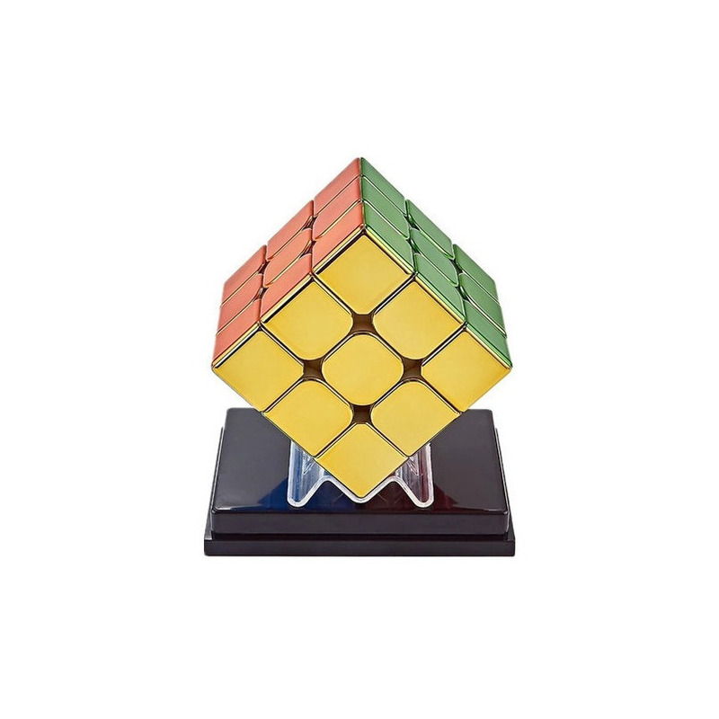 Cubo Mágico 3x3 Magnético Metálico Stickerless Cor Da Estrutura Cromado