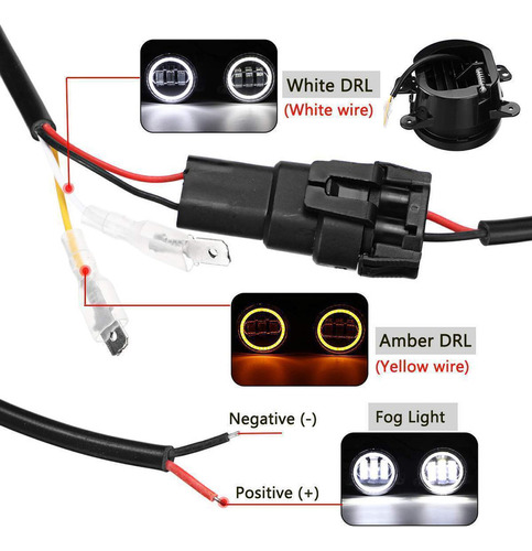 Par De Faros Antiniebla Led Para Hummer H2 H3 2004-2009 Foto 7