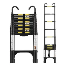 Escalera Telescopica De 12.5 Pies Con 2 Ganchos De Techo Des